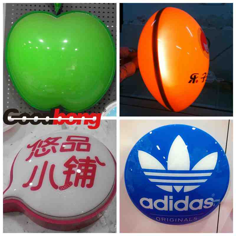 Double Sided Illuminated Acrylic Panel LED Oval Light Box Sign