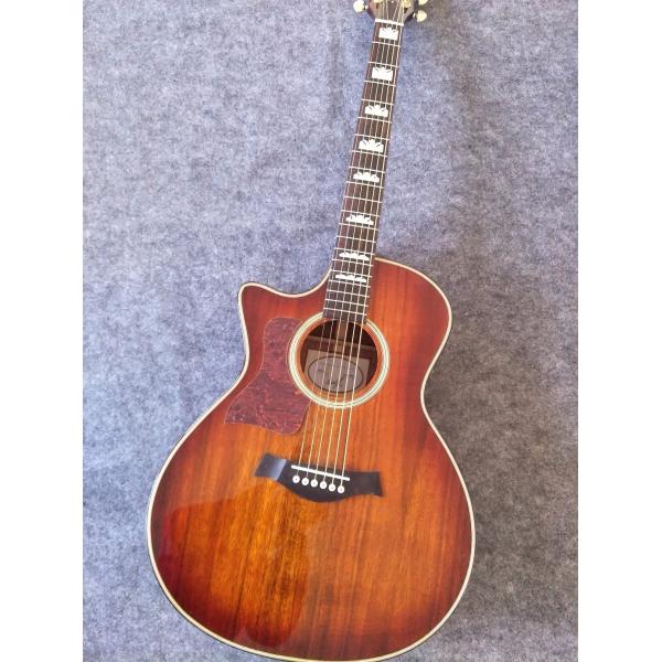 Custom Wholesales KOA body acoustic guitar KOA electric acoustic guitar Free Shipping Sunset finish KOA acoustic