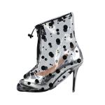 Waterproof Plastic High Heel Boots Rain Shoes Cover For Rain, ankle Boot
