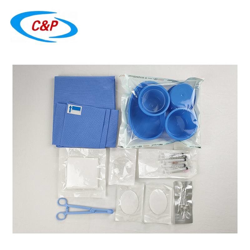 Bulk Green Disposable Eye Drape Pack Kit SMS PP PE Material