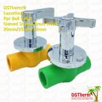 Ppr Chrome Plated Brass Cartridge PPR Ball Valve 20mm 25mm 32mm High Pressure