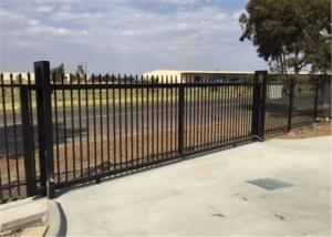 China Hercules Tubular Steel Fence Panels Residential / Garrison Interpon Caoted Fencing wholesale