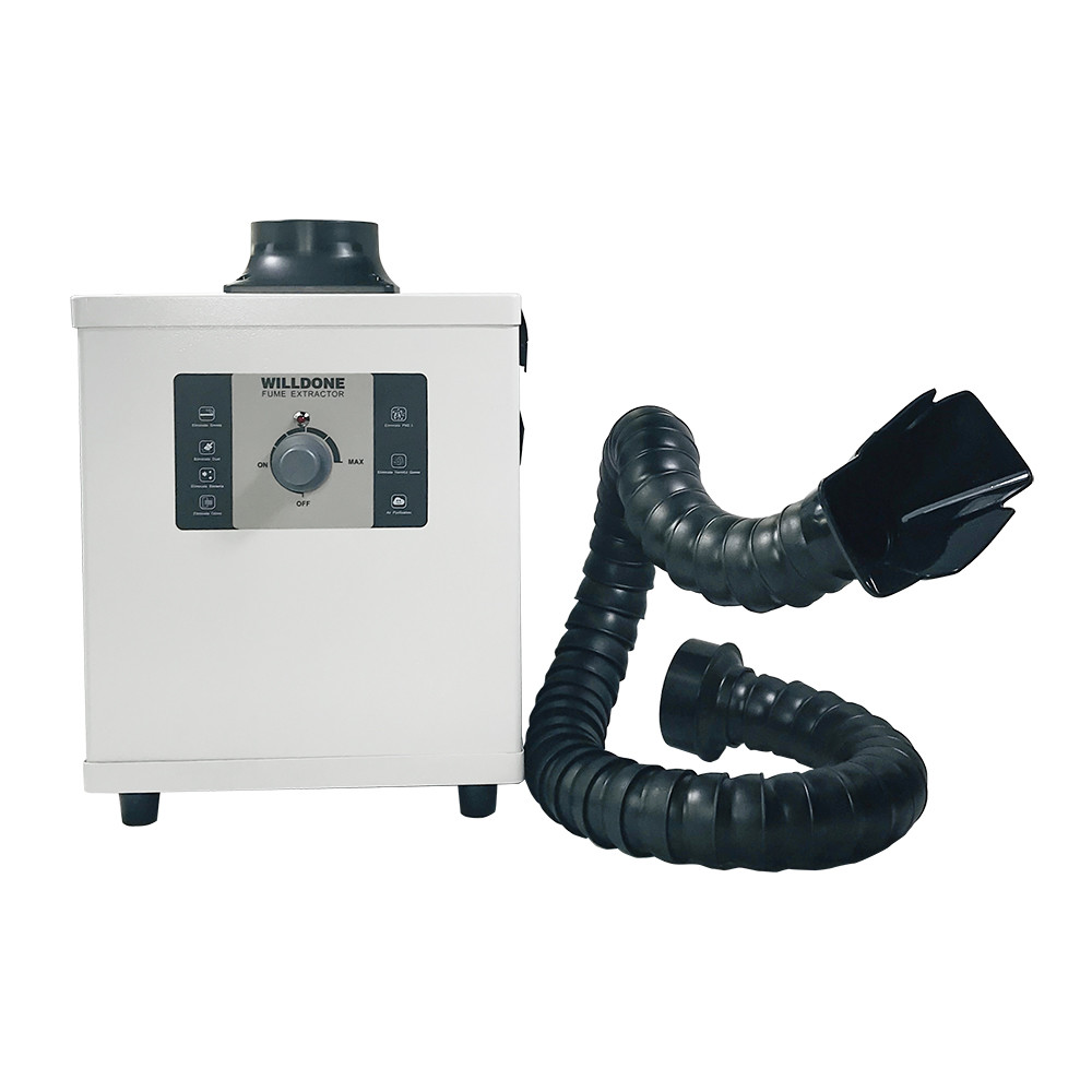 WILLDONE C50 Mini 150W Beauty Nail Salon Fume Extractor, soldering welding smoke fume extractor