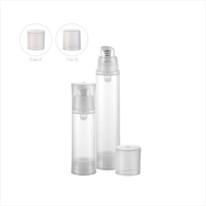 Airless Pump Cosmetic Bottle15ml 30ml 50ml Single wall in PP PCR Material
