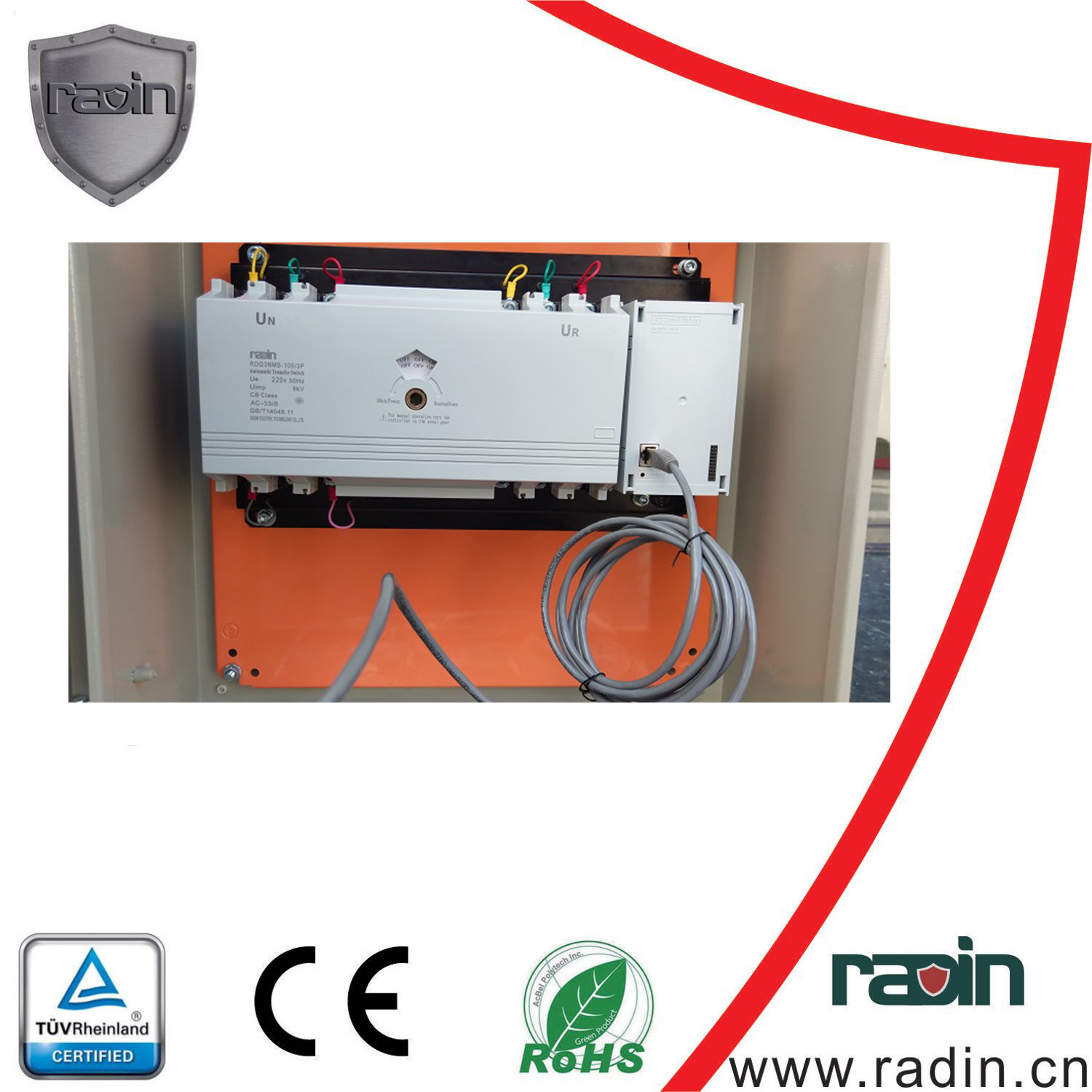 Mechanical Interlock Solar Power ATS Control Panel 50/60Hz AC 400V Two 3P Or 4P MCCB