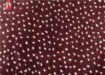 Wine Red Fake Fur Fabric , Ostrich Feathers Light Brown Faux Fur Animal Jacquard