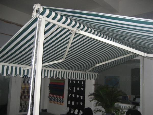Double awning, awning, independent double - sided, electric hand - operated