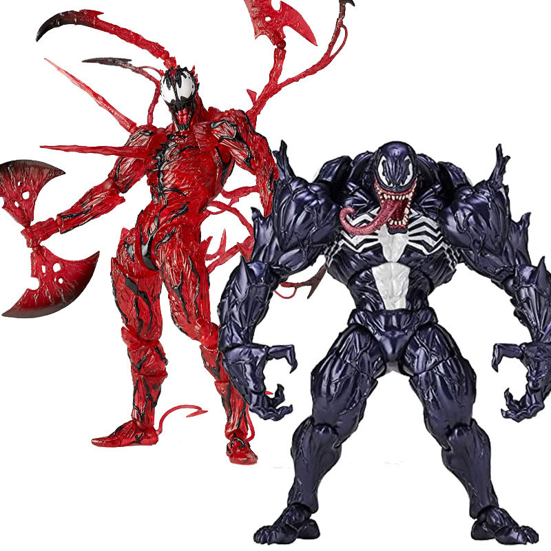 6 Inches Venom Joint Movable Figurine Model for Red Venom Slaughtering Spider Man