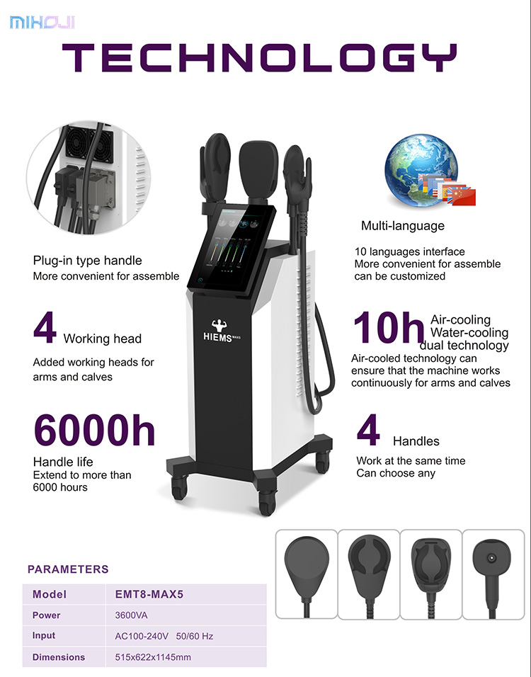 Customized 5 In 1 Body Sculpting Equipment Electromagnetic With RF