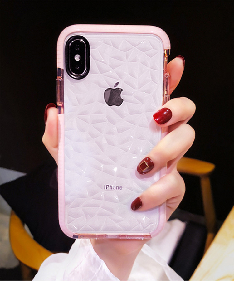 Iphone XS Max Shockproof Phone Cases Diamond 3D Anti-Skid Shatter Resistant
