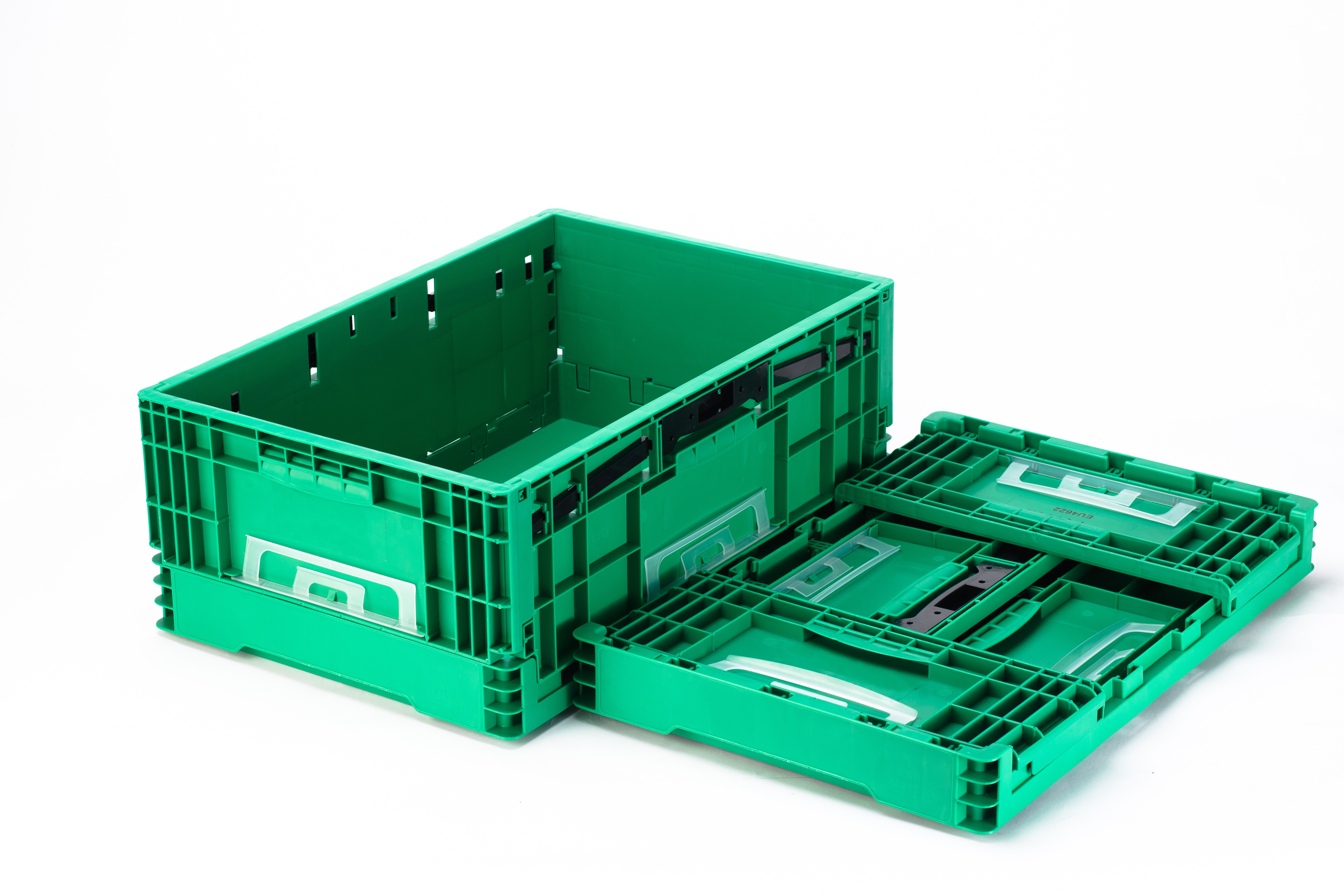 Blue Folding Container Collapsible Plastic Crate for Versatile Storage Solutions