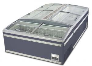 China Saving Energy Commercial Display Freezer Supermarket Island Freezer -18°C 1200W wholesale