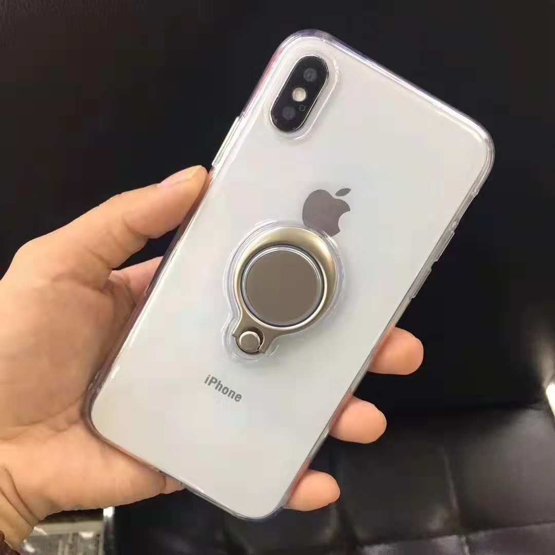 Color Clear Ring Magnetic Car Mount Holder Soft TPU Case Back Cover For IphoneXS MAX IphoneXR Iphhone8 Plus Iphone7