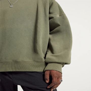 French Terry Fleece Plus Size Men'S Sweatshirts Hoodies Drop Shoulder