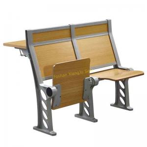 China Beige College Stadium Amphitheater Chair And Fixed Desk Multiple - Plywood Floor Mount Stand Feet wholesale