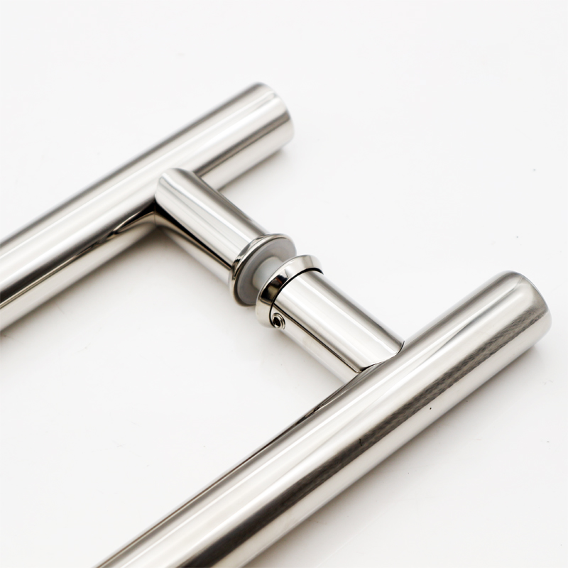 Villa Square Glass Door Handle Stainless Steel 304 Chrome Handle For Tempered Glass Door