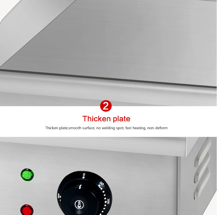 Restaurant Kitchen Equipment Outdoor Flat Plate Electric Grills for Perfect Hamburger