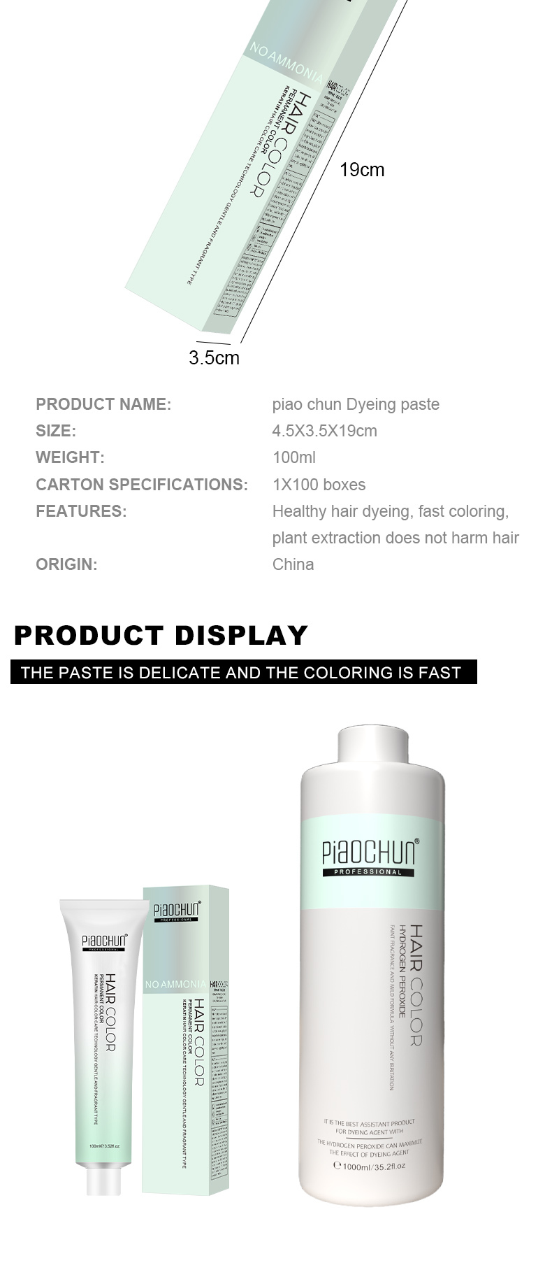 Professional Salon Hair Color Cream Low Ammonia Hair Color dye for Vibrant and Moisturized Hair