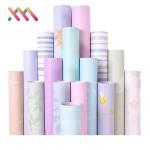 Self Adhesive Modern Floral Wall Cloth for Kids Bedroom Waterproof Cartoon Style