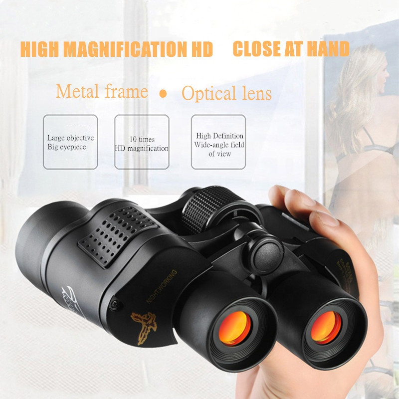60x60 Night Vision Binoculars 10000M BAK4 Prism FMC Lens Outdoor Hunting