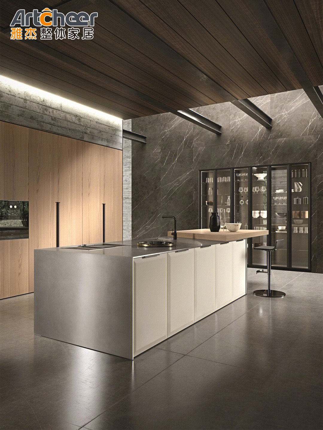 Modern Particleboard Inox Storage Industrial Stainless Steel Kitchen Cabinet with Door