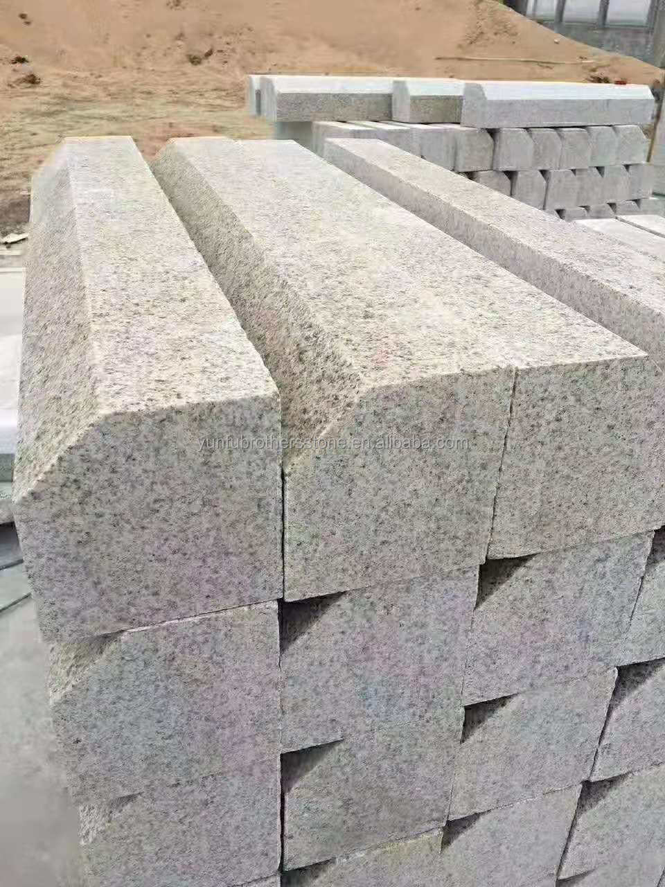 Outdoor Cut-To-Size White Granite Slab with Modern Design and Flamed Granite Steps