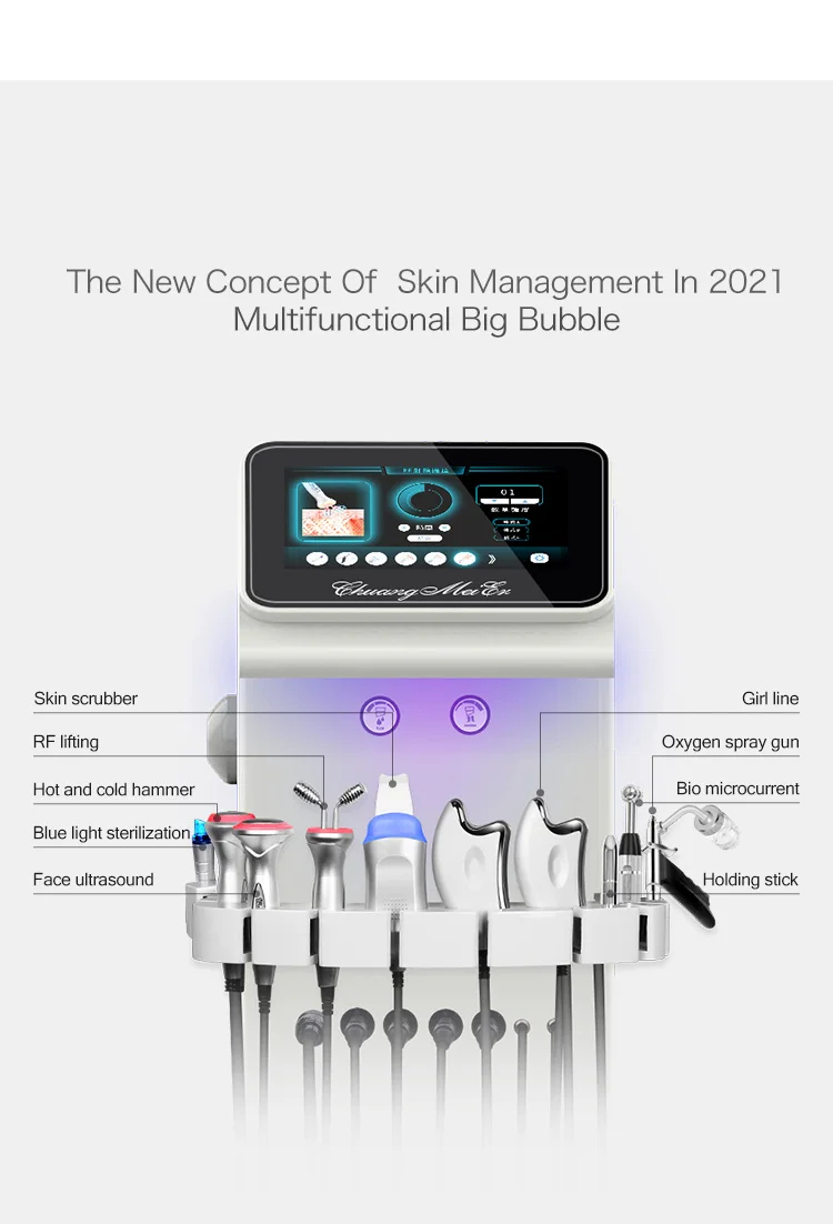 9-in-1 Diamond Peel Machine with Water Oxygen Jet for Aqua Dermabrasion Deep cleansing Skin Tightening and Linghting