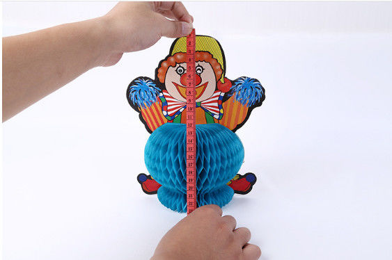 Supermarket home stereo paper sculpture, creative color handmade paper honeycomb, clown pattern origami, customizable