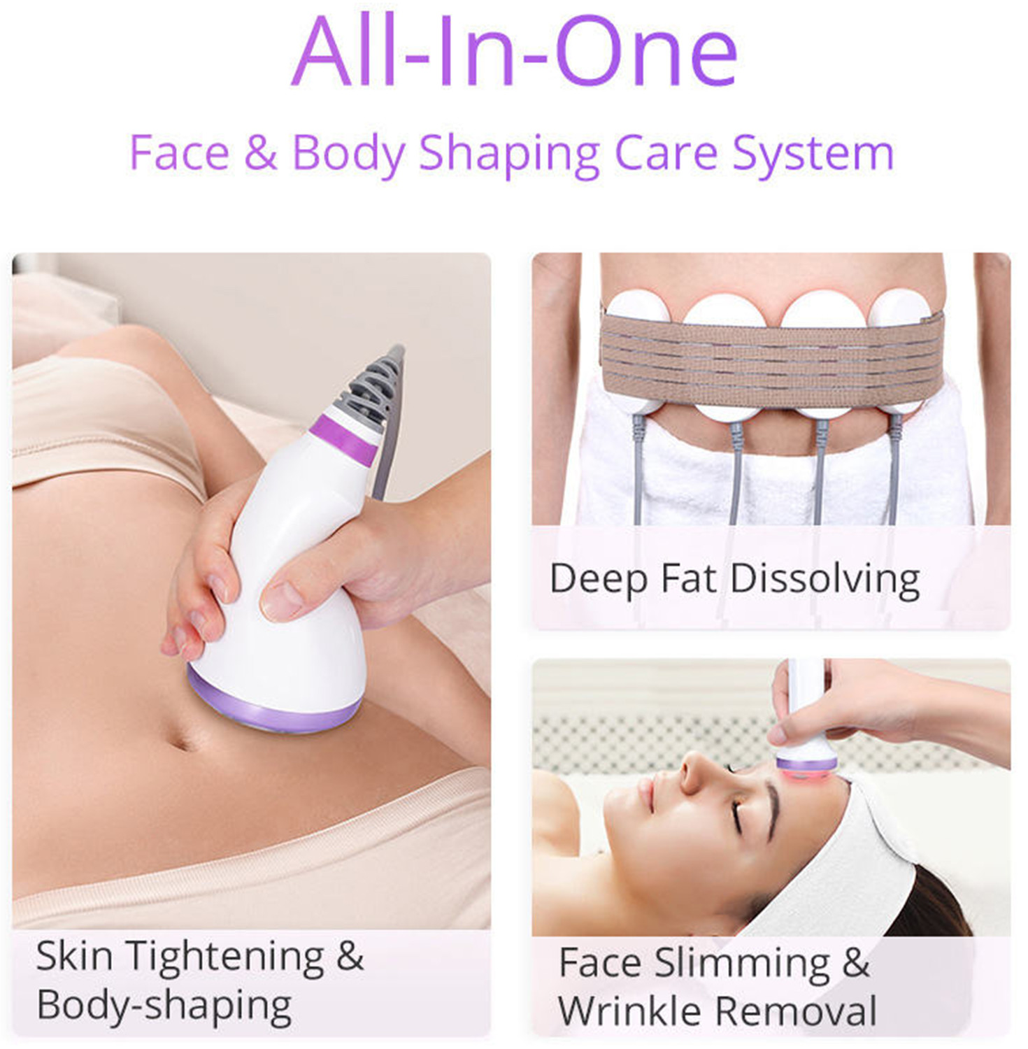4D 650nm Radiofrequency Lipolysis Machine S Shape 30K Ultrasonic Cavitation