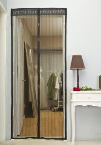 China Hotsale Amazon Black Stripe Door Mosquito Net 100x210cm Magnetic Soft Mesh Door wholesale