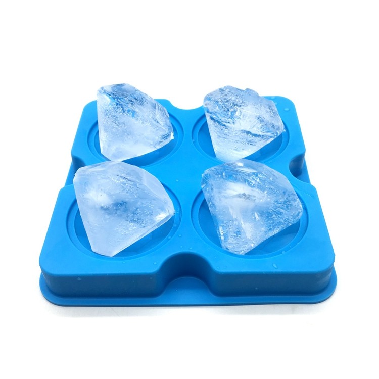 Fashion Durable Stocked Eco-friendly Food Grade Custom Silicone Household Collaapsible Diamond ice tray