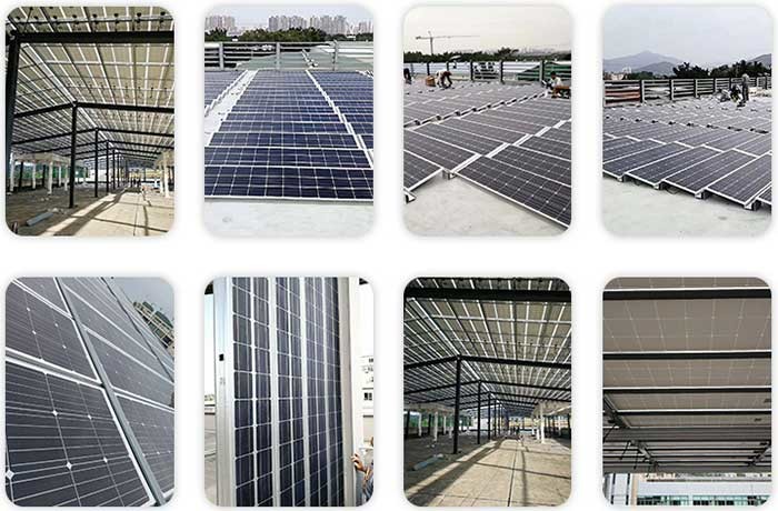Solar Panels 250KW Solar Panel On Grid System Building Roof With Sound Insulation