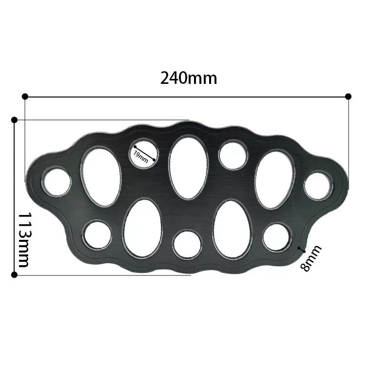 Versatile Multi-Hole Force Distribution Plate Climbing Gear Anchor Point Equipment