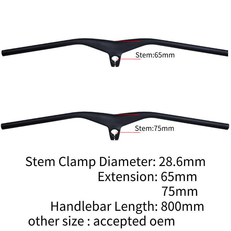 T1000 Carbon Road Bike Handlebar Integrated Carbon Handlebar Mtb Width 800mm