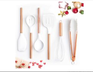 China White Silicone kitchen utensil sets Utensils for Modern Cooking wholesale