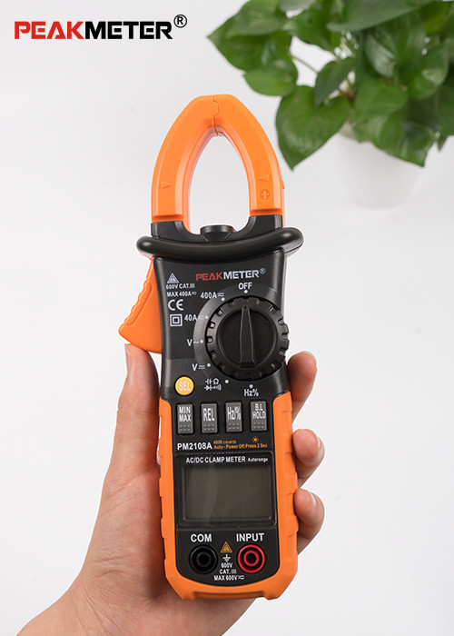 4000 Counts Ac Dc Current Clamp Meter , Frequency Measurement Earth Leakage Clamp Meter