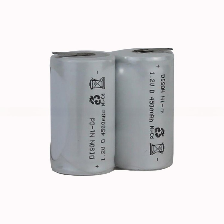 High Temperature NiCd D 2.4v 4.5Ah Rechargeable NiCd Battery Pack 500 Cycles Emergency LED Driver