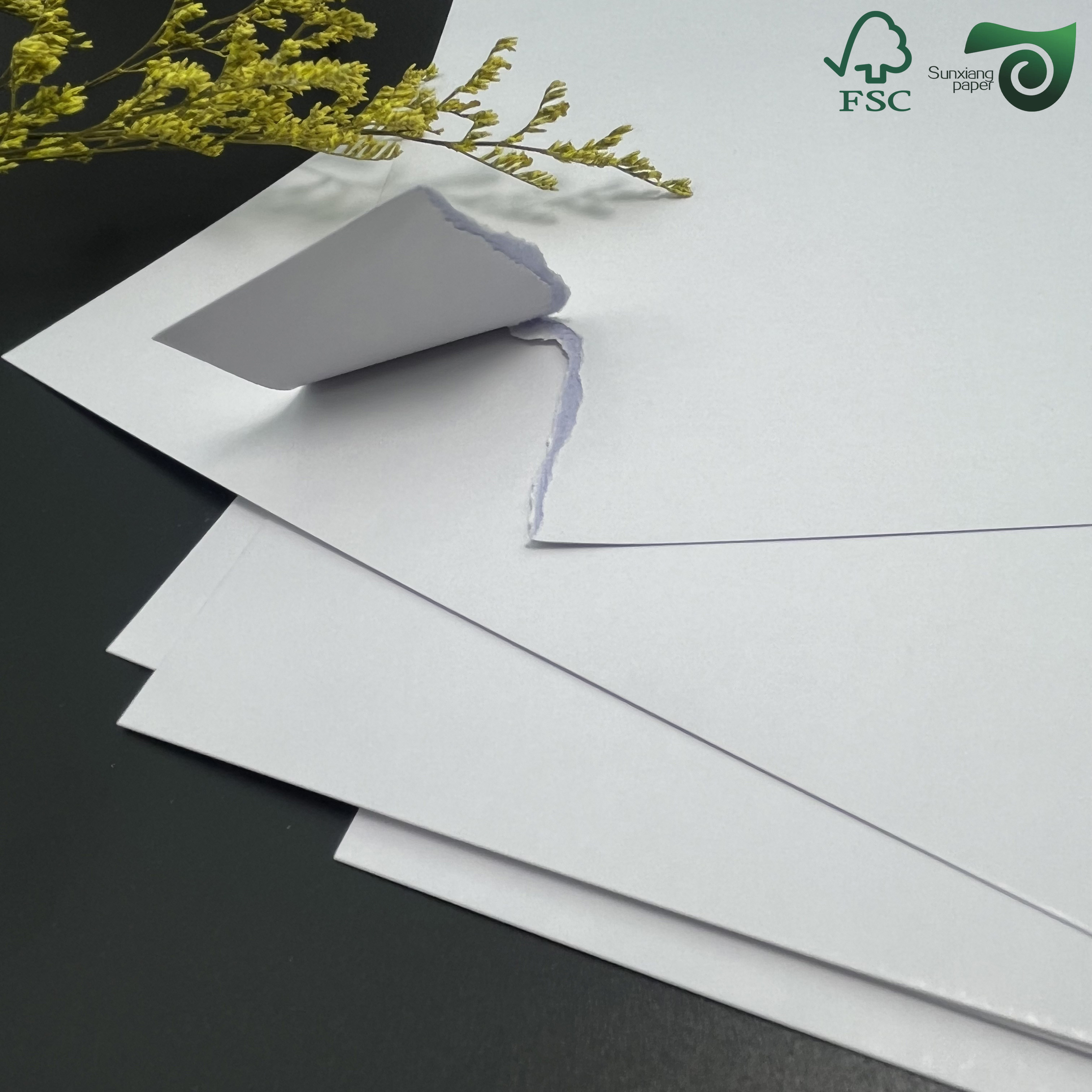 FSC Double Side Coated Light Proof Poker Paper Board 310gsm Black Core 70cm 100cm