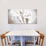 Abstract Large Floral Canvas Wall Art 24in X 48in For Interior Home Decoration