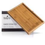 Hot sale customized color bamboo wooden food serving tray
