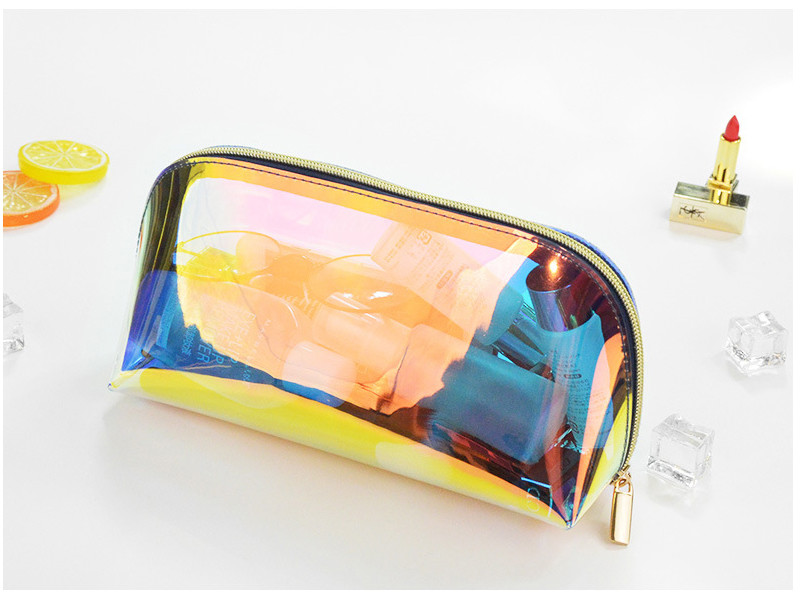 TPU Custom Clear Waterproof Holographic Cosmetic Bag