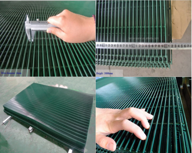 HBGB V Folded Top RAL 2.2m Anti Climb Mesh Fence OEM Anti Cut