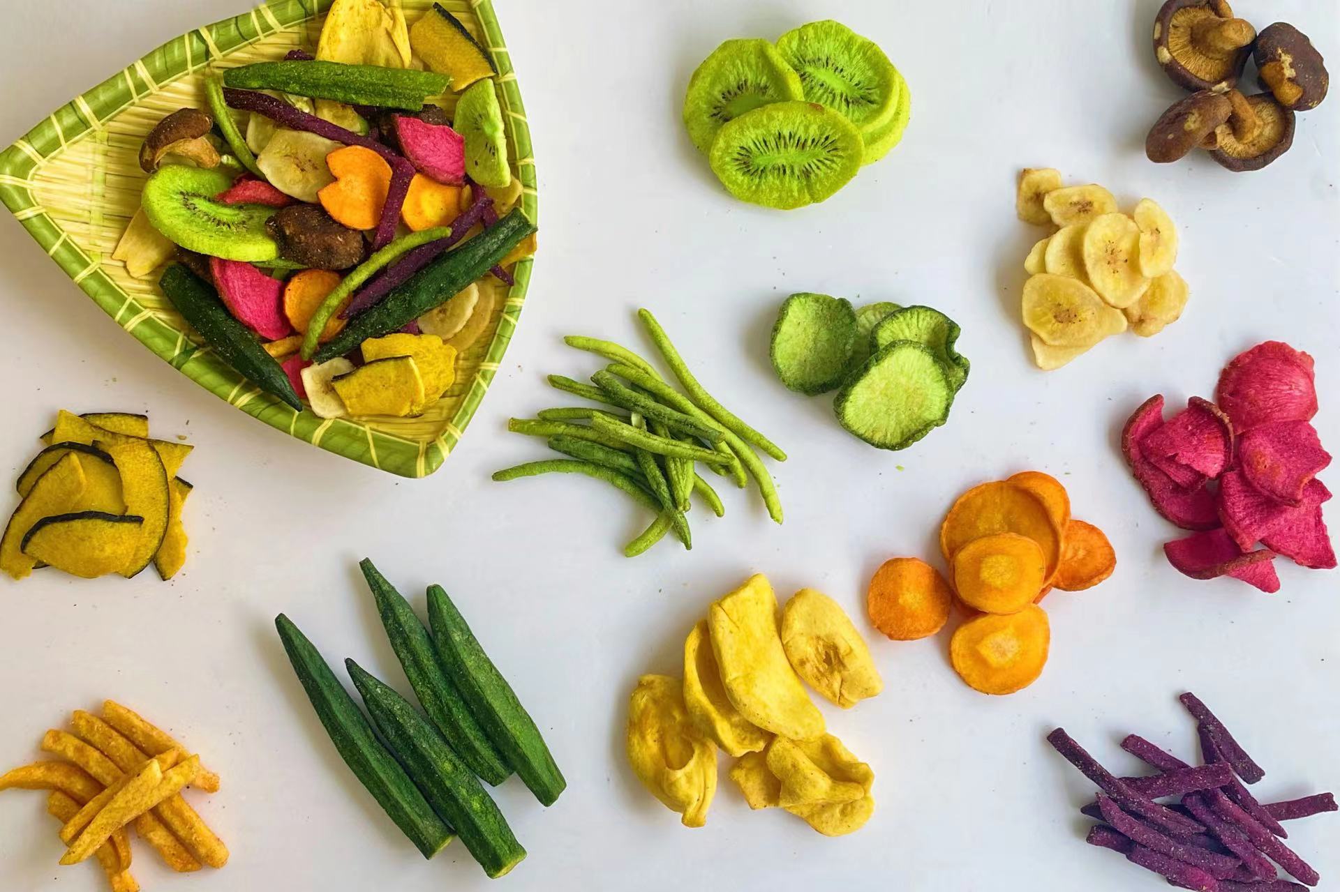 Vacuum Fried Dried Fruits Vegetables Mixed Healthy Organic Snacks