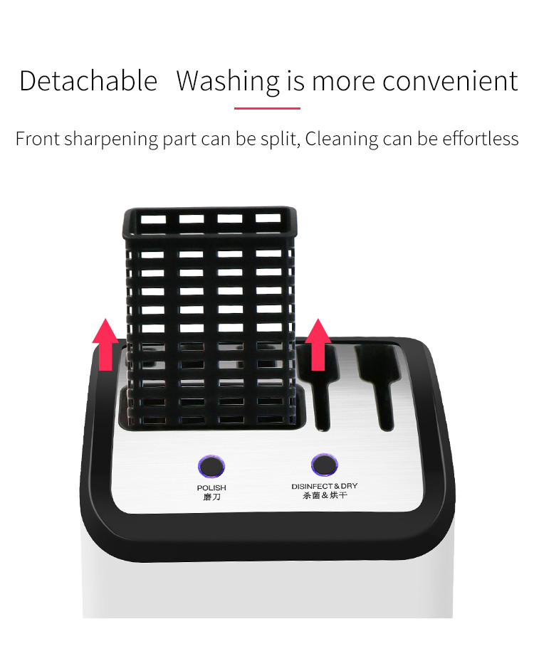 New Design Multifunction Uv Sterilizer Knife Block With Sharpener
