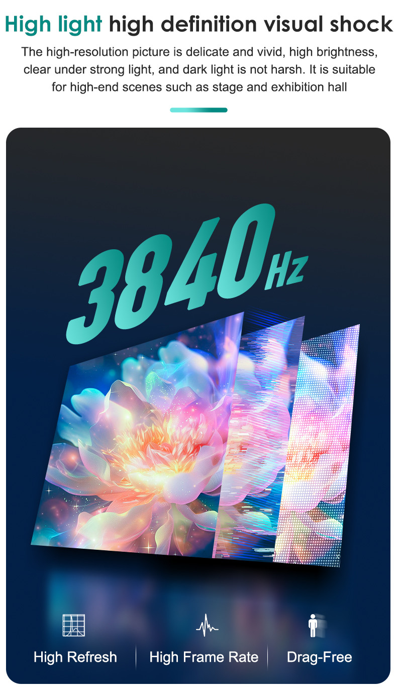 6000cd/m2 LED Rental Screen IP65 Advertising LED Display Screen P4.81