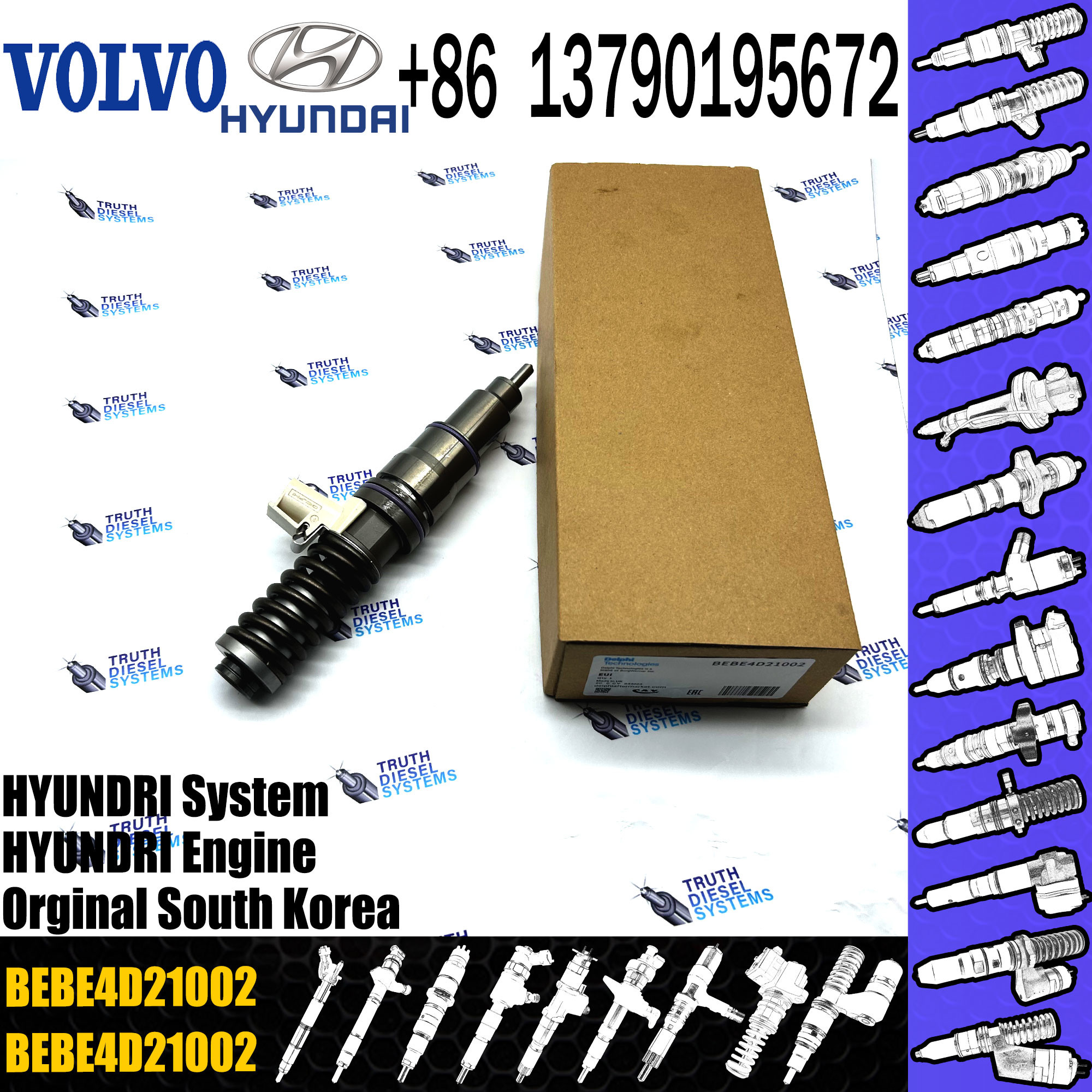 Remanufactured Common Rail Injector BEBE4D17002 BEBE4D21001 BEBE4D21002