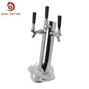 China All Brushed Stianless Steel 3 Faucet Draft Beer Tower wholesale