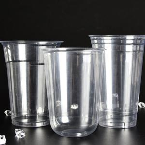 China BPI ISO9001 Certified PLA Compostable Cups Clear 14oz 90*56*115mm wholesale