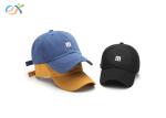 100% Cotton Polyester Fabric Pure Color Sport Baseball Caps With M Letter