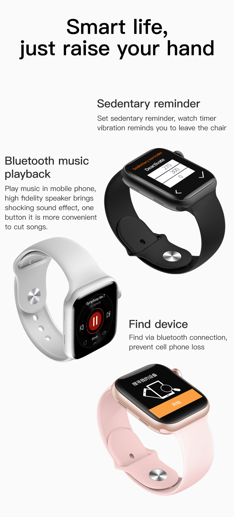 T500+ Fitness Tracker Smart Band Blood Pressure Watch Bracelet IP67 Fitpro Charger